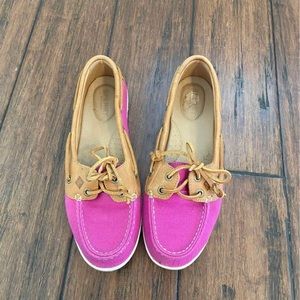 Pink Sperry Topsiders Boat Shoes